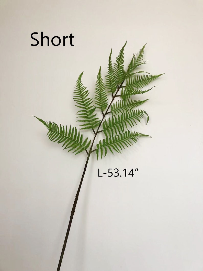 Long Stem Artificial Fern Leaves, Fake Tropical Plant Floral Arrangement, Home Decor, Wedding Party Supply