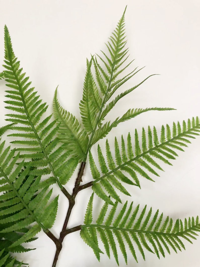 Long Stem Artificial Fern Leaves, Fake Tropical Plant Floral Arrangement, Home Decor, Wedding Party Supply
