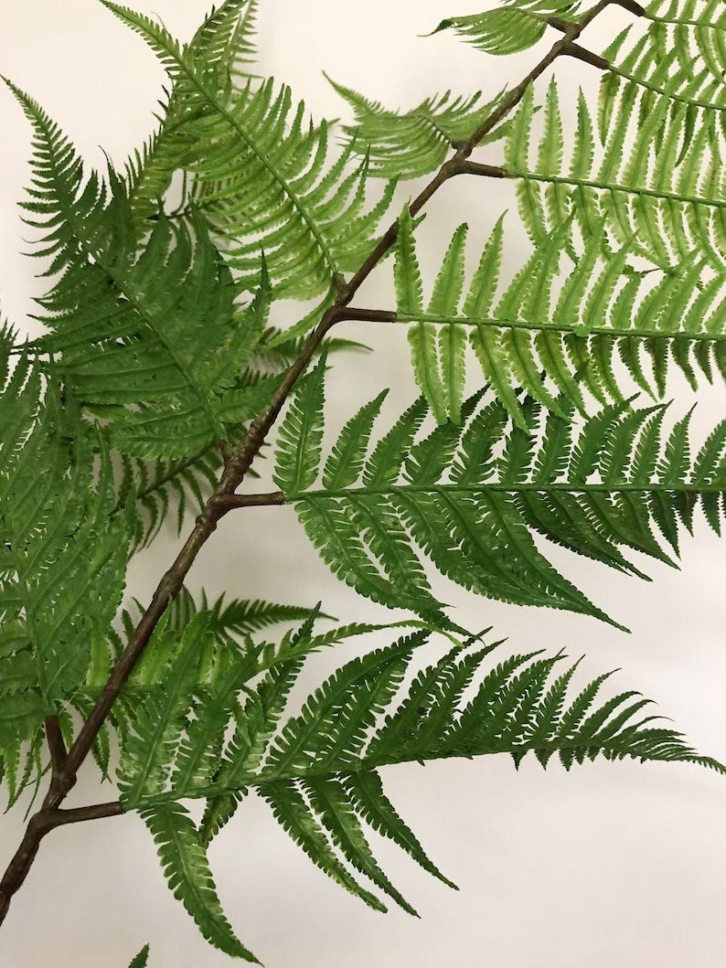 Long Stem Artificial Fern Leaves, Fake Tropical Plant Floral Arrangement, Home Decor, Wedding Party Supply