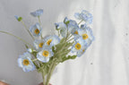 Artificial Poppy Flower Branch, 4 Heads, 23.5", Multi Colors
