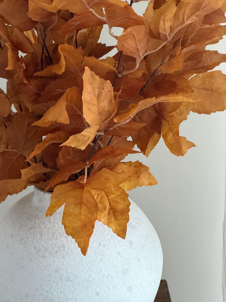 Artificial Maple Leaf Branch 40" Fall Foliage Stem Autumn Home Decor