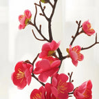 Artificial Plum Blossom Bonsai Tree, Small Faux Potted Plant, Desk Office Decor, 30cm